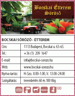   - Bocskai Söröző-Étterem